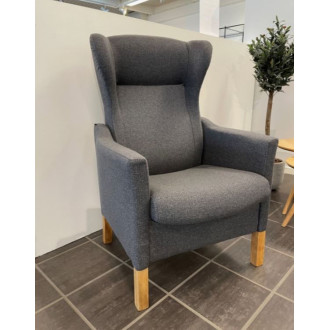 Milos øreklapstol i grå stof med vip Udstillingsmodel