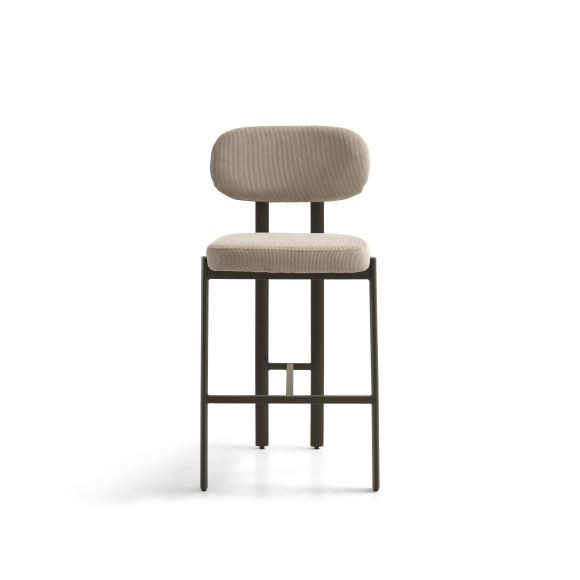 Luna counter stol med ryglæn- elegant komfort i moderne design