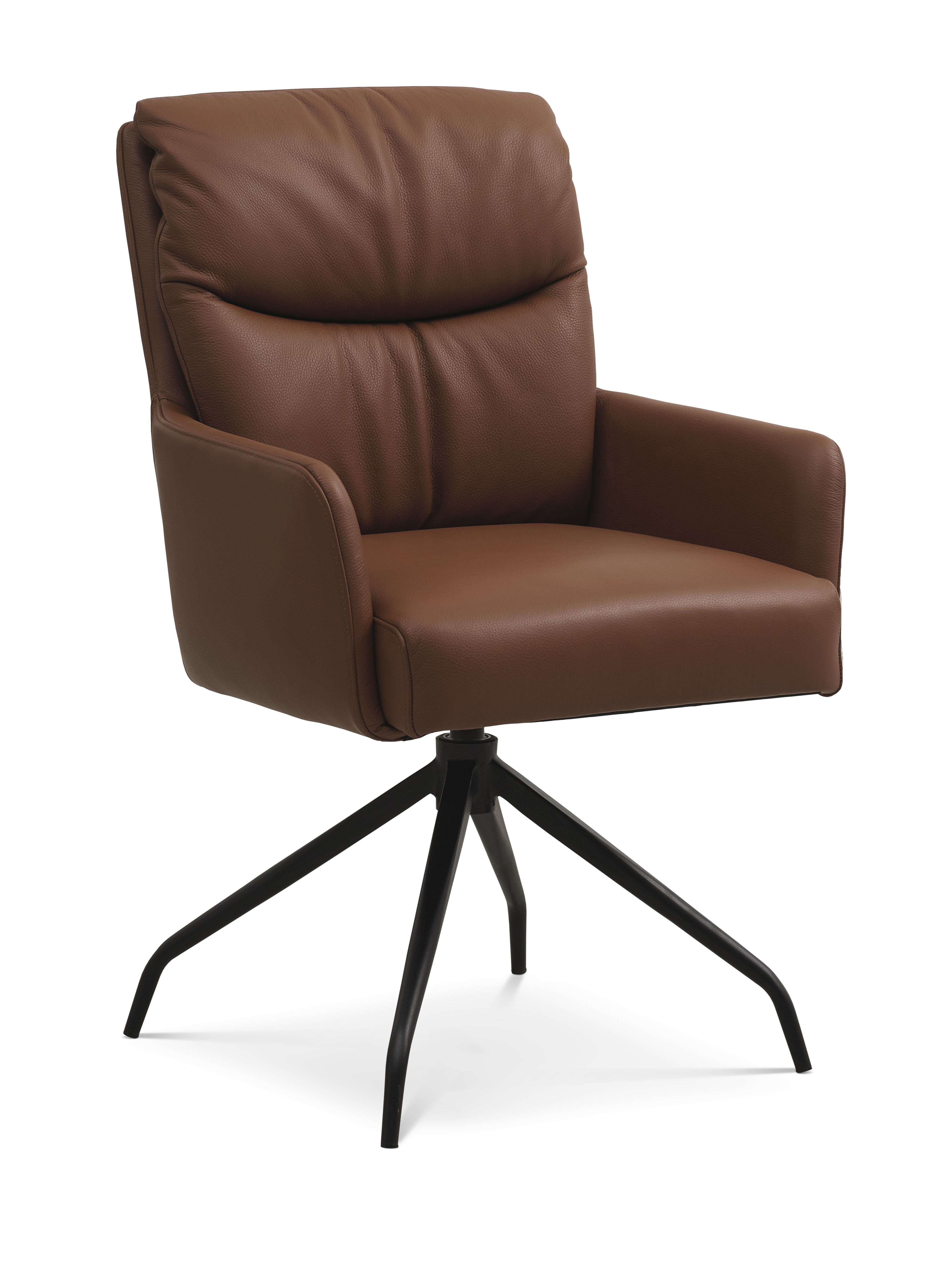 Lotus spisebordsstol læder med armlæn