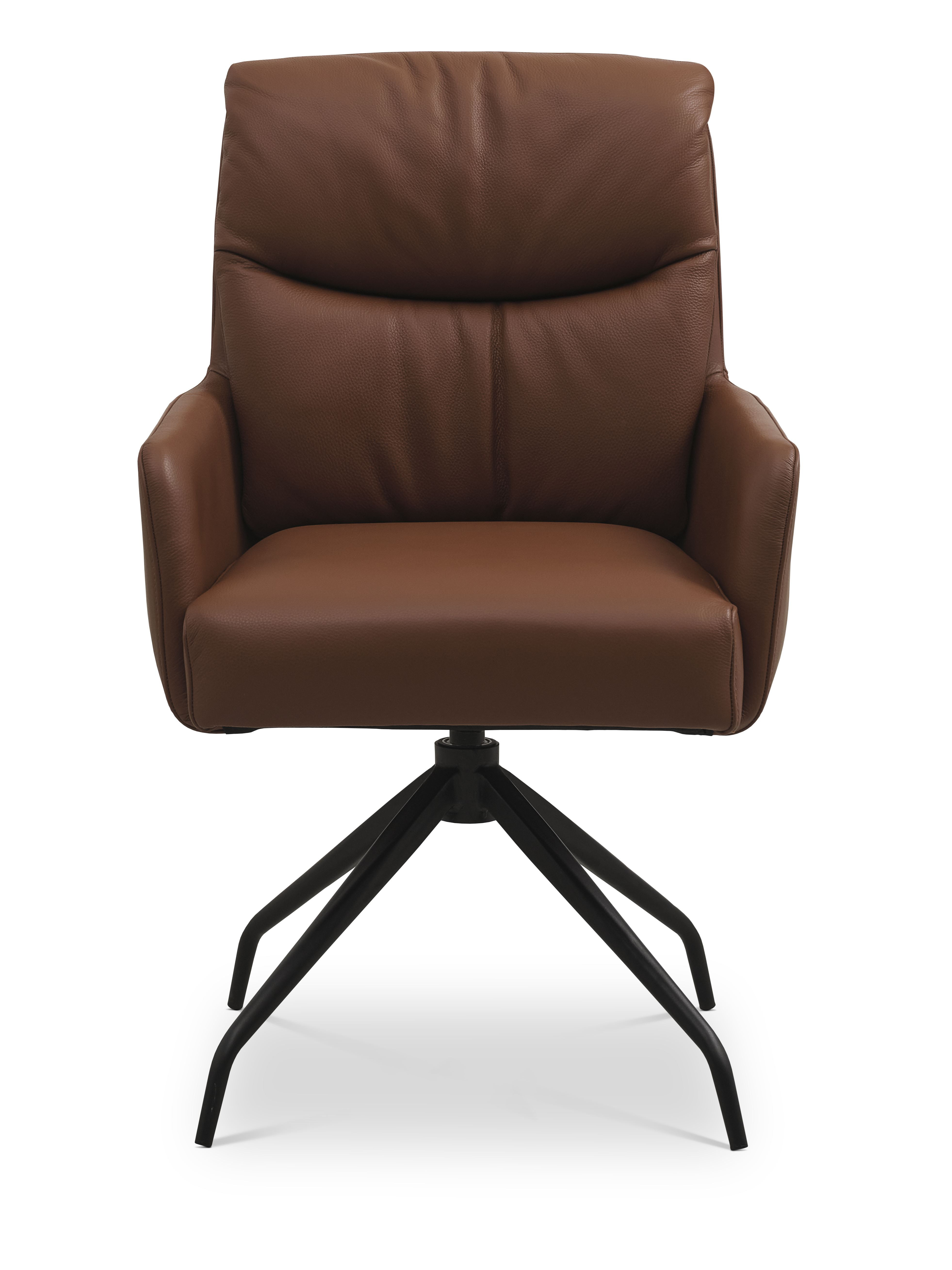 Lotus spisebordsstol læder med armlæn