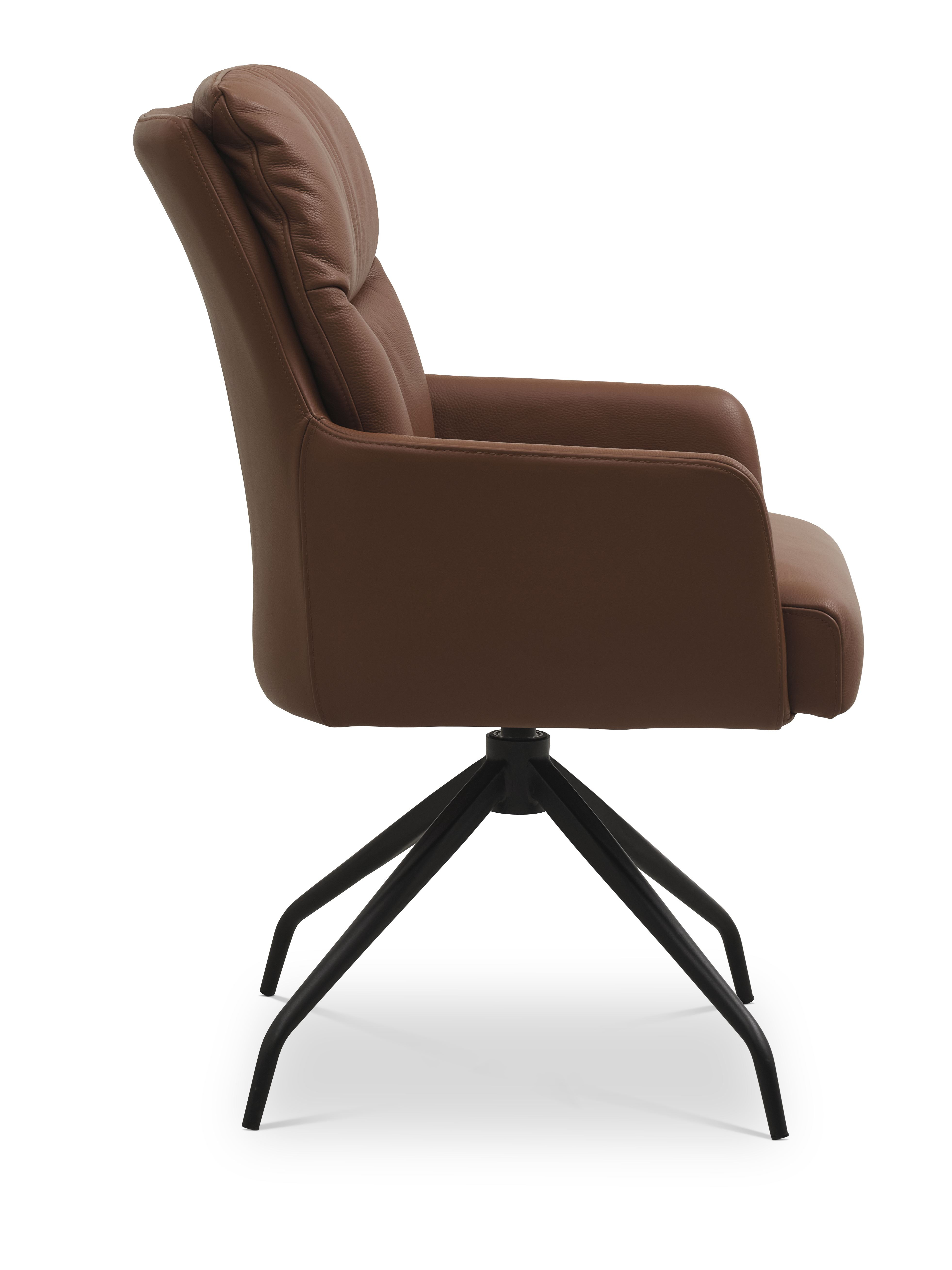 Lotus spisebordsstol læder med armlæn