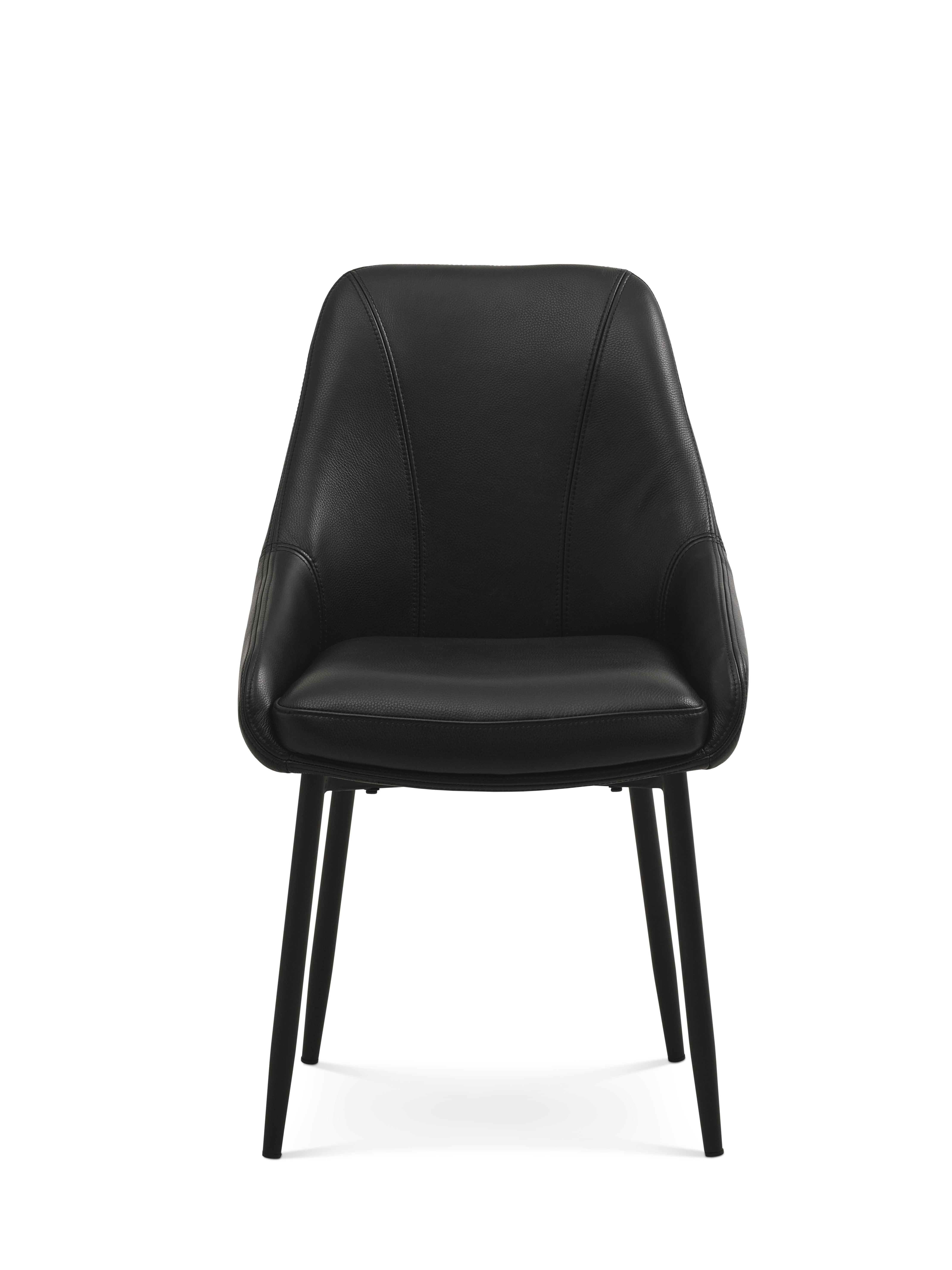 Mike spisebordsstol i sort eller cognac læder