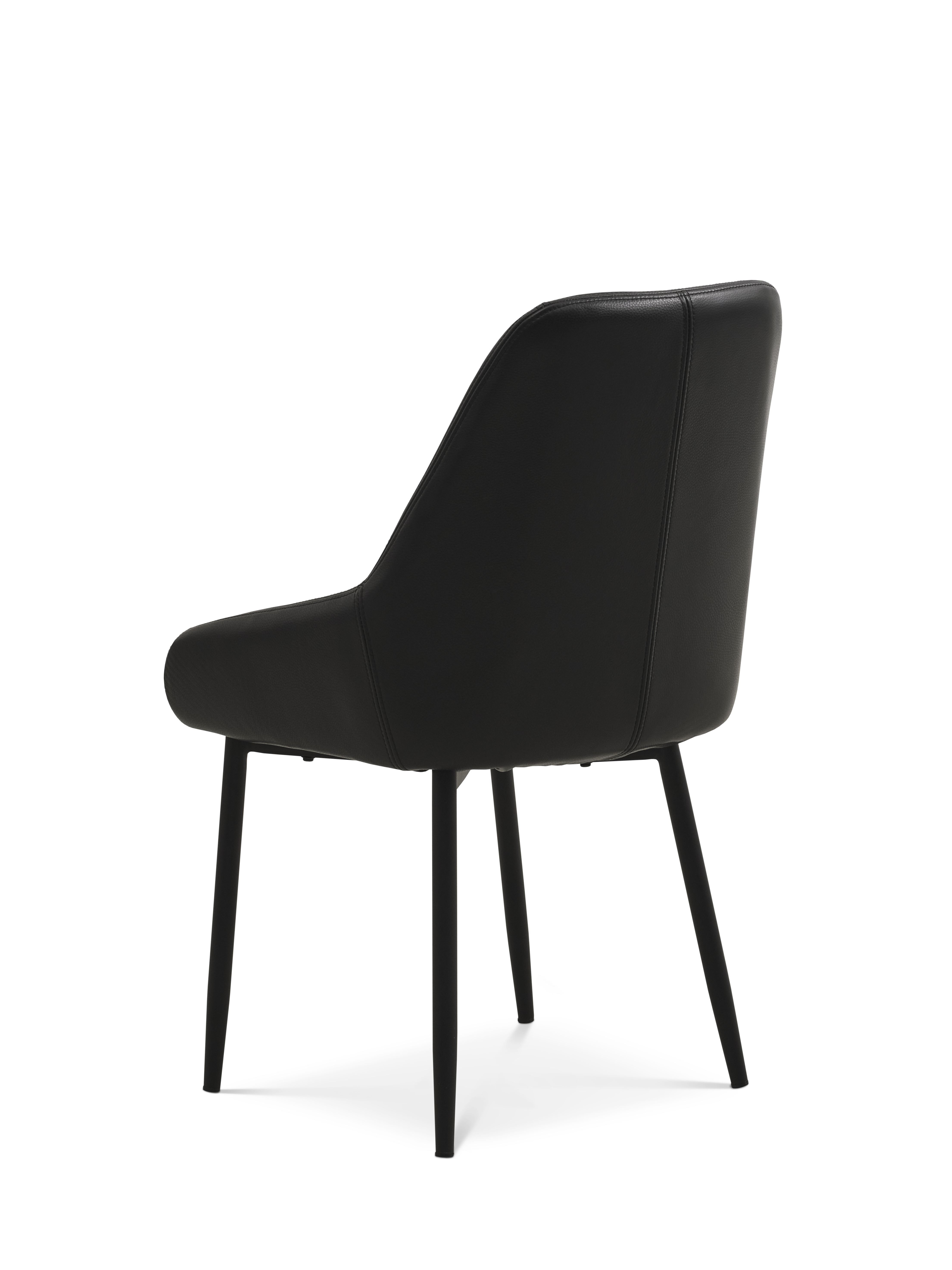 Mike spisebordsstol i sort eller cognac læder