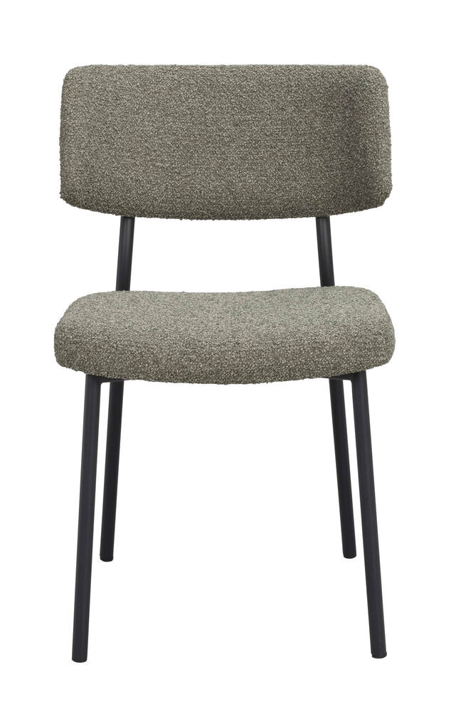 Herbster spisebordsstol i grønt stof med sorte ben