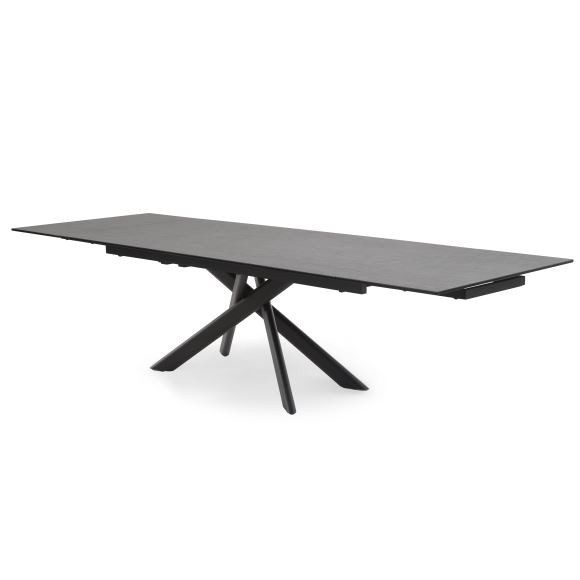 Hudson Extension Spisebord i taupe keramik 200/300 x 100 cm