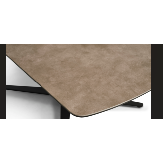 Hudson Extension Spisebord i taupe keramik 200/300 x 100 cm