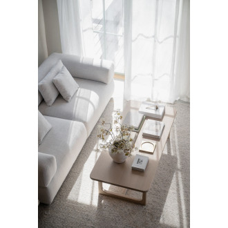 Sofabord Driscoll, hvidkalket eg 160x70 cm