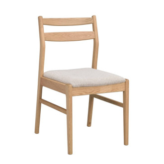Kerwin Spisebordsstol, eg med lys beige stof