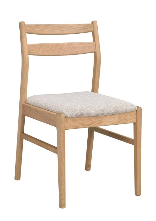 Kerwin Spisebordsstol, eg med lys beige stof
