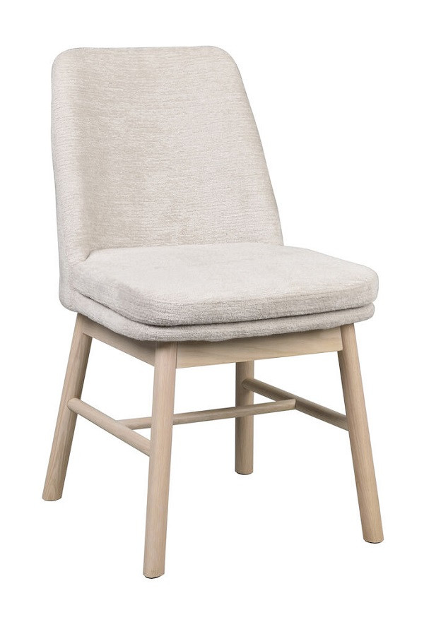 Amesbury Spisebordsstol, lys beige, hvid eg