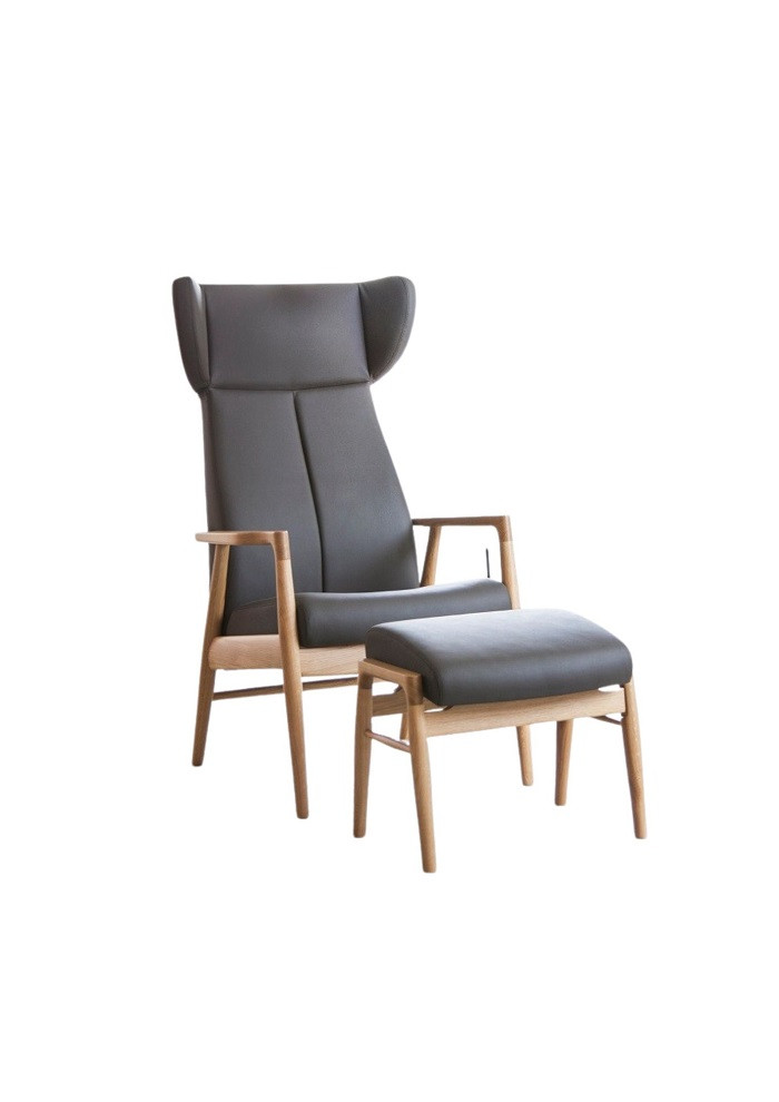 Farstrup Nobel 8920 Lænestol med øreklapper i læder