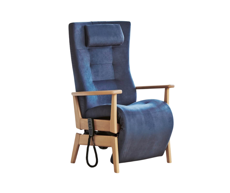 Farstrup Multiplus 5040 el-lænestol med sædeløft og fodhviler -  eg