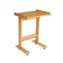 Hübsch Less Rullebord i Eg - Fleksibelt Sidebord med hjul