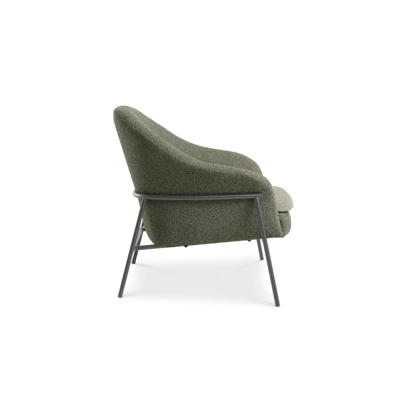 Reece lounge stol i forest green stof