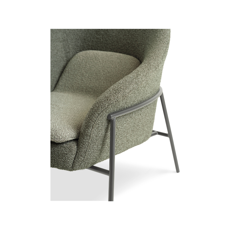 Reece lounge stol i forest green stof