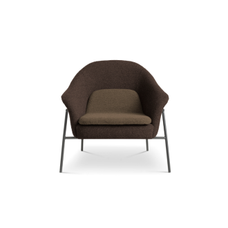 Reece lounge stol i wood brown stof