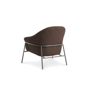 Reece lounge stol i wood brown stof
