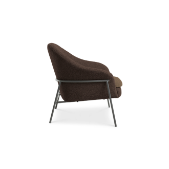 Reece lounge stol i wood brown stof