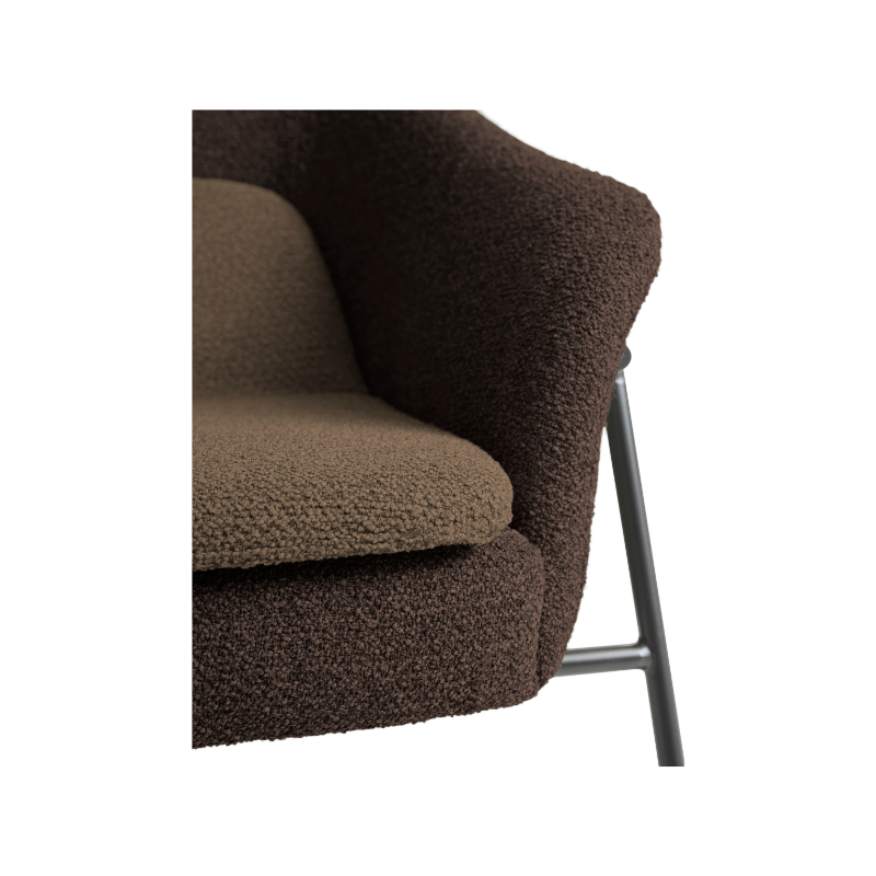 Reece lounge stol i wood brown stof