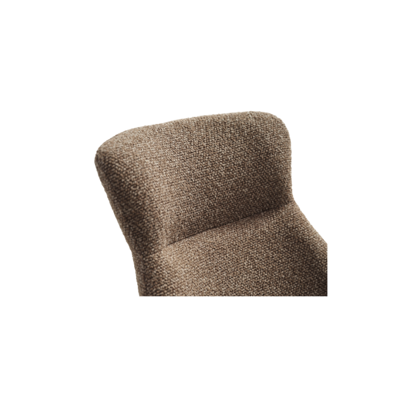 Valentina spisestuestol med armlæn i brun stof