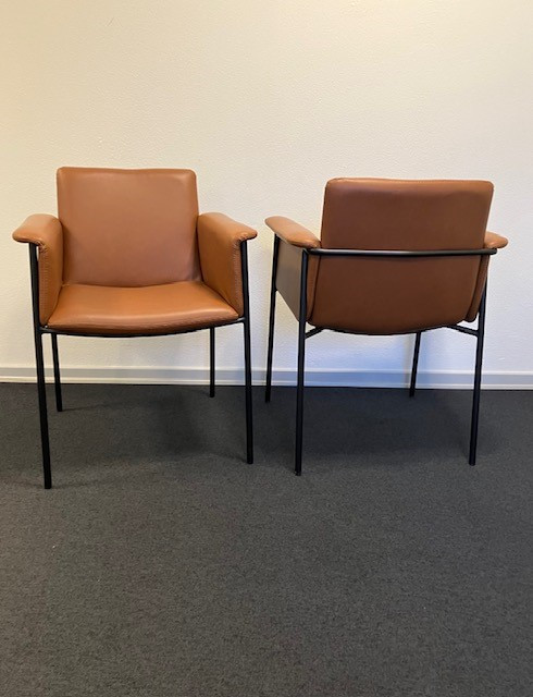 Vale spisestuestole i cognac (2 stk. sætpris)