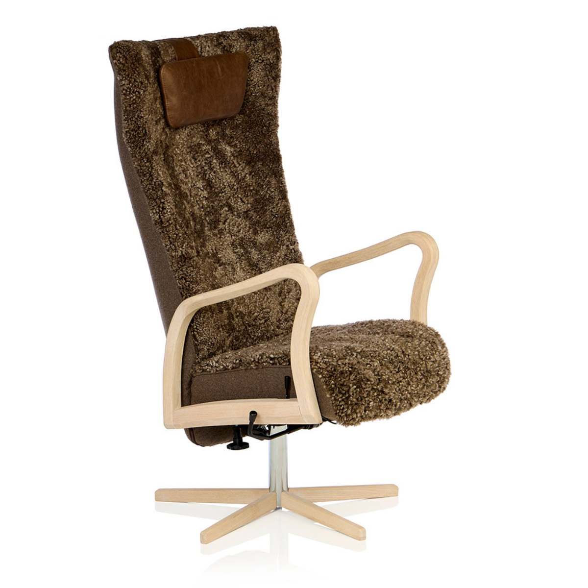 Arcus stol + skammel - Høj sidde/ryghøjde