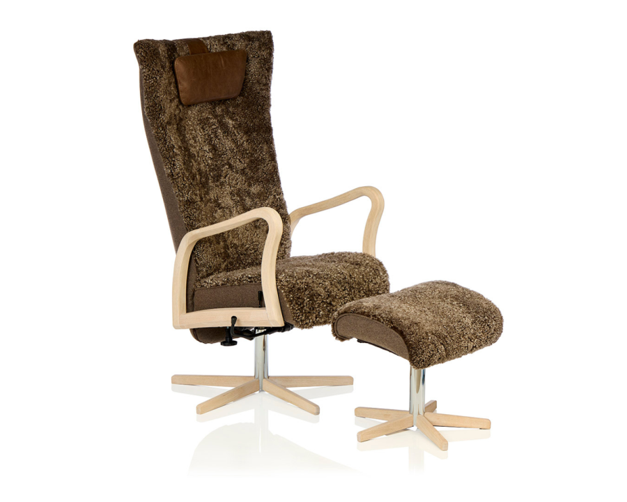 Arcus stol + skammel - Høj...