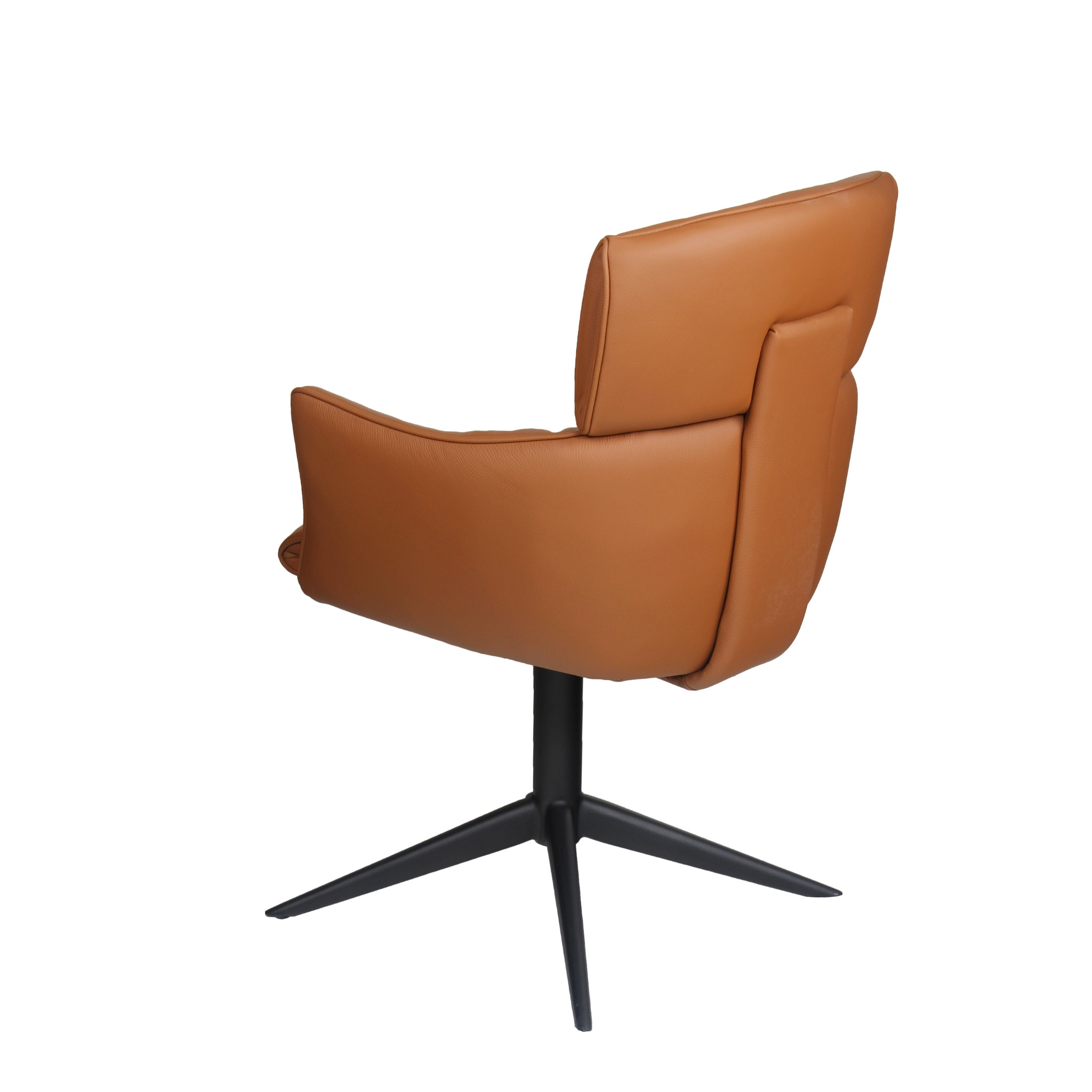 Alfred spisebordsstol i læder med returdrej