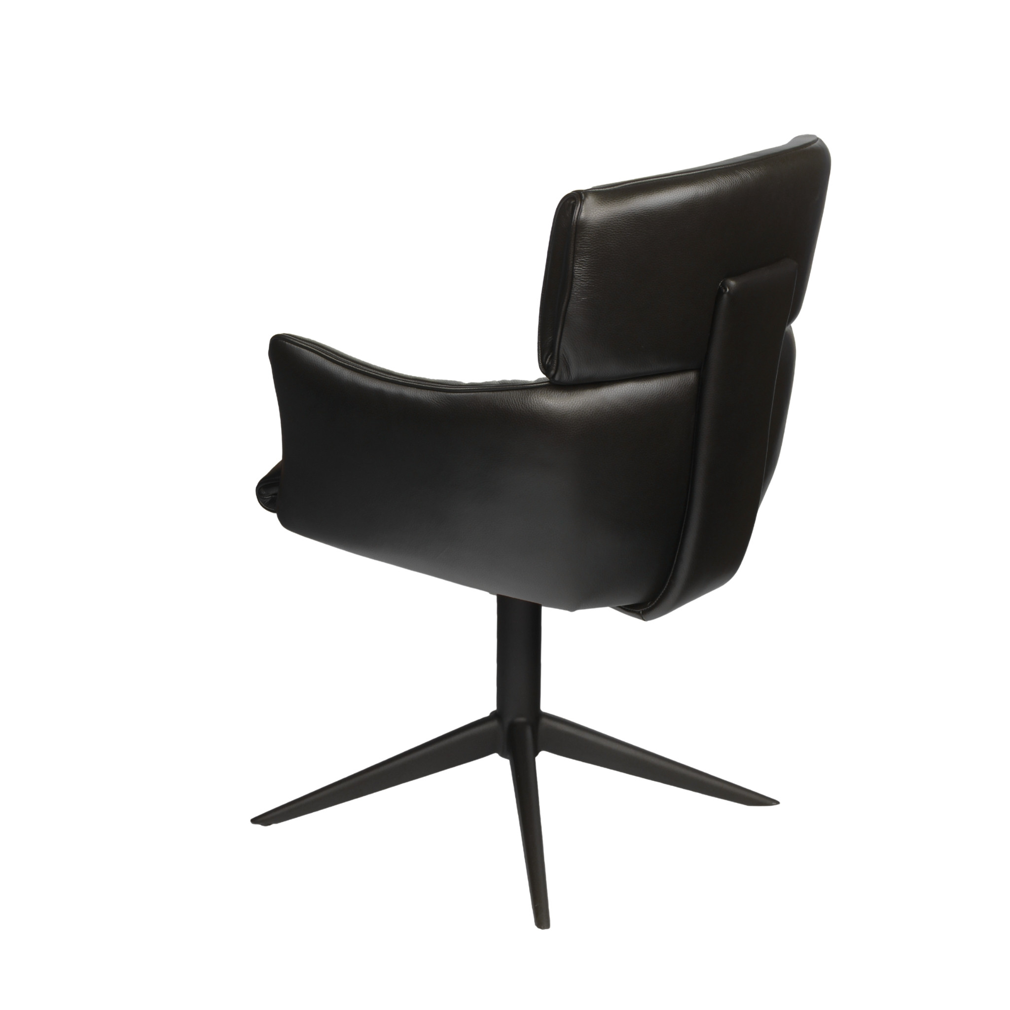 Alfred spisebordsstol i læder med returdrej