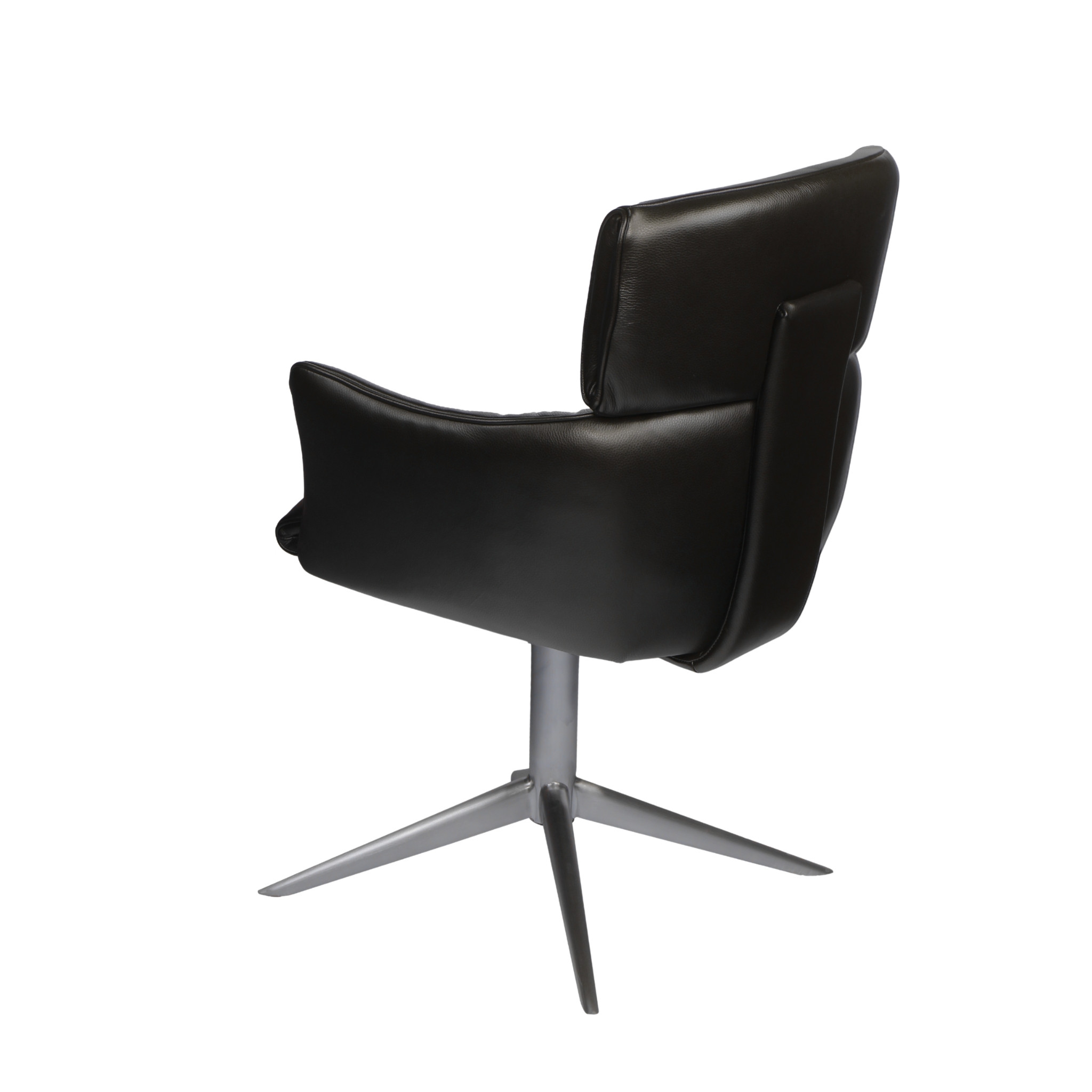 Alfred spisebordsstol i læder med returdrej