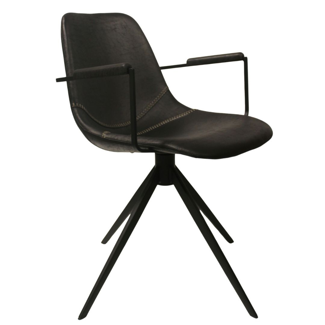 Karla spisebordsstol med armlæn i microfiber