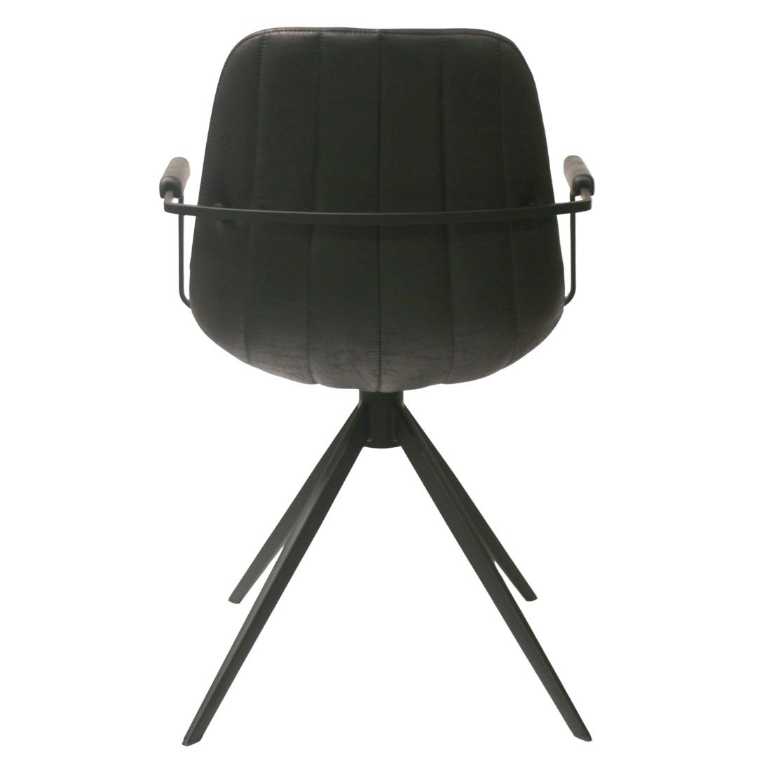 Karla spisebordsstol med armlæn i microfiber