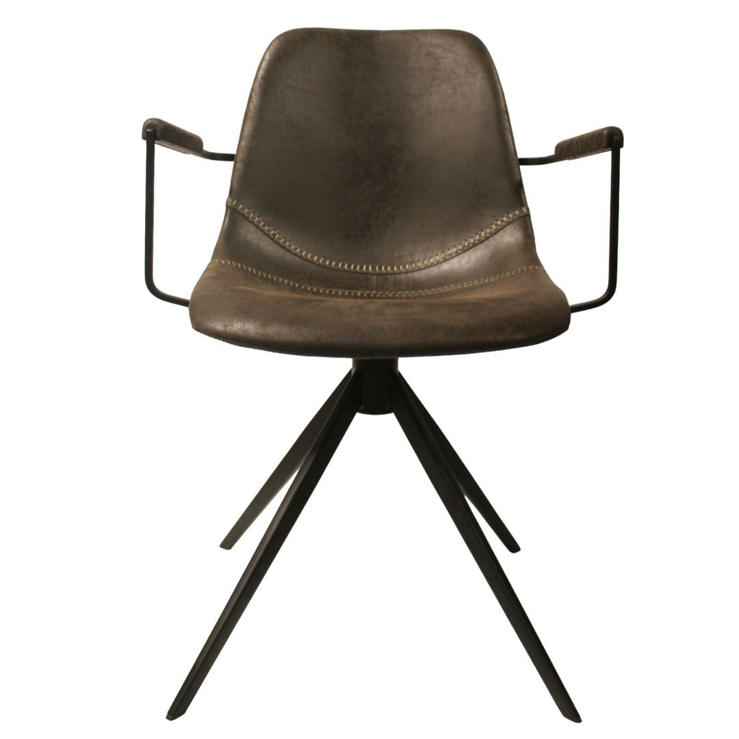 Karla spisebordsstol med armlæn i microfiber