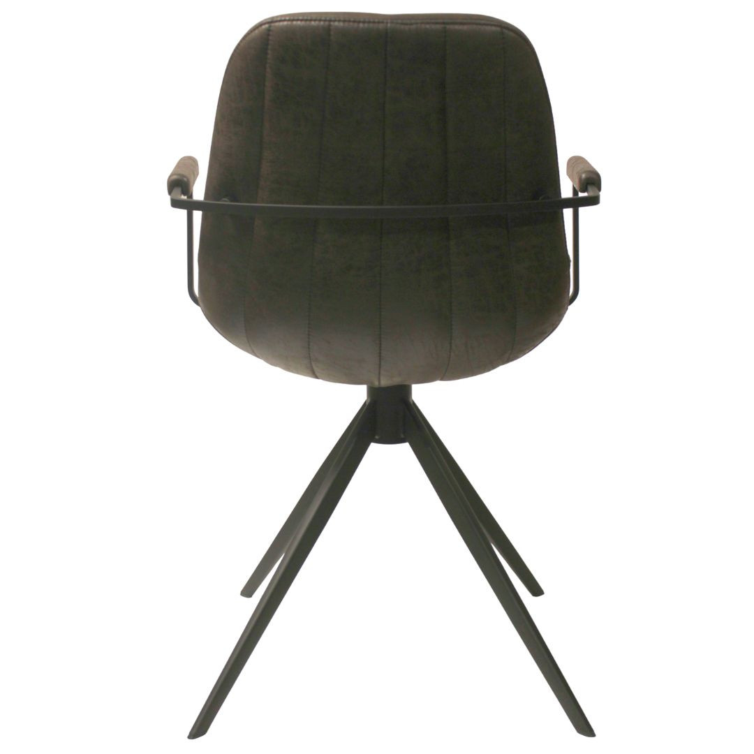 Karla spisebordsstol med armlæn i microfiber