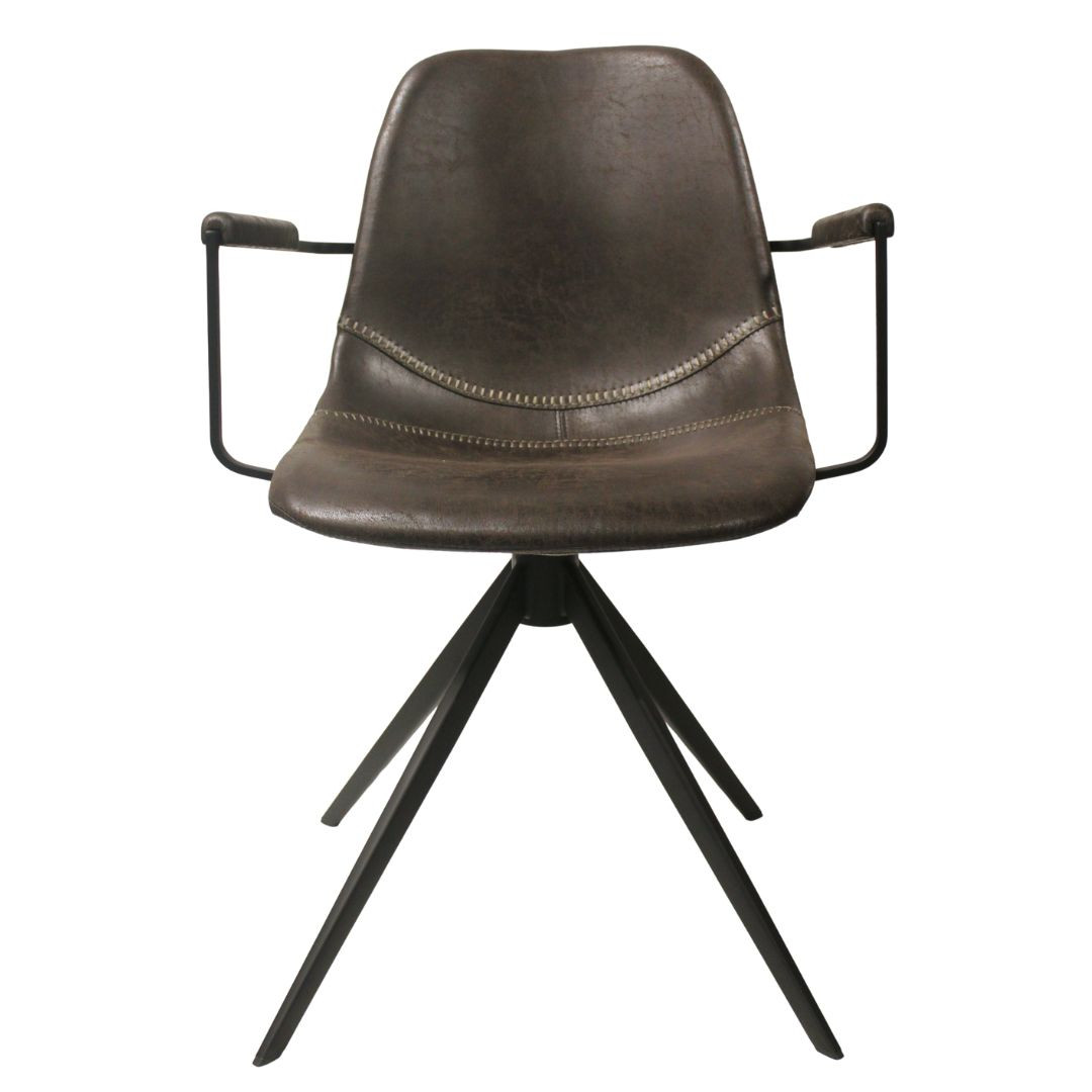 Karla spisebordsstol med armlæn i microfiber