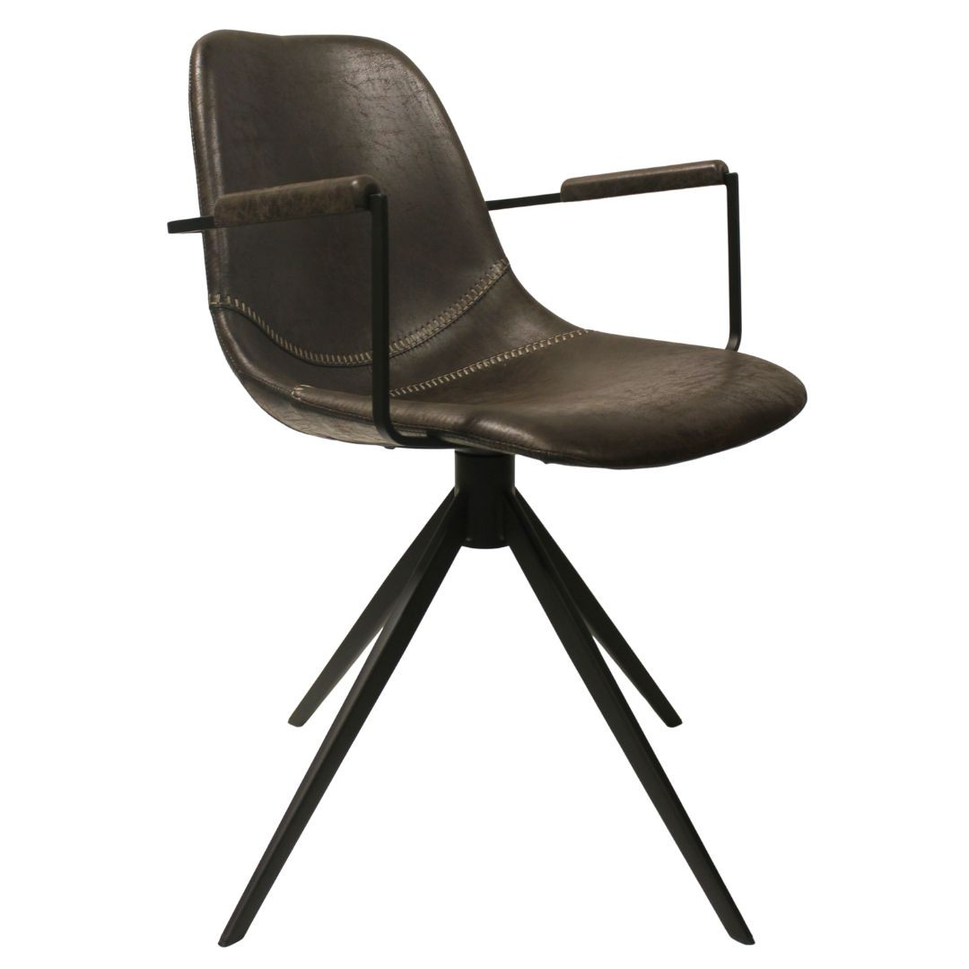 Karla spisebordsstol med armlæn i microfiber