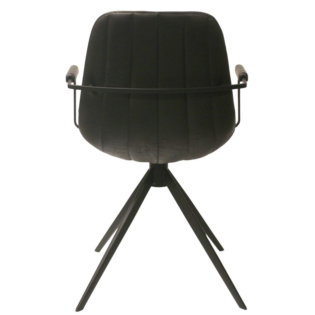 Karla spisebordsstol med armlæn i microfiber