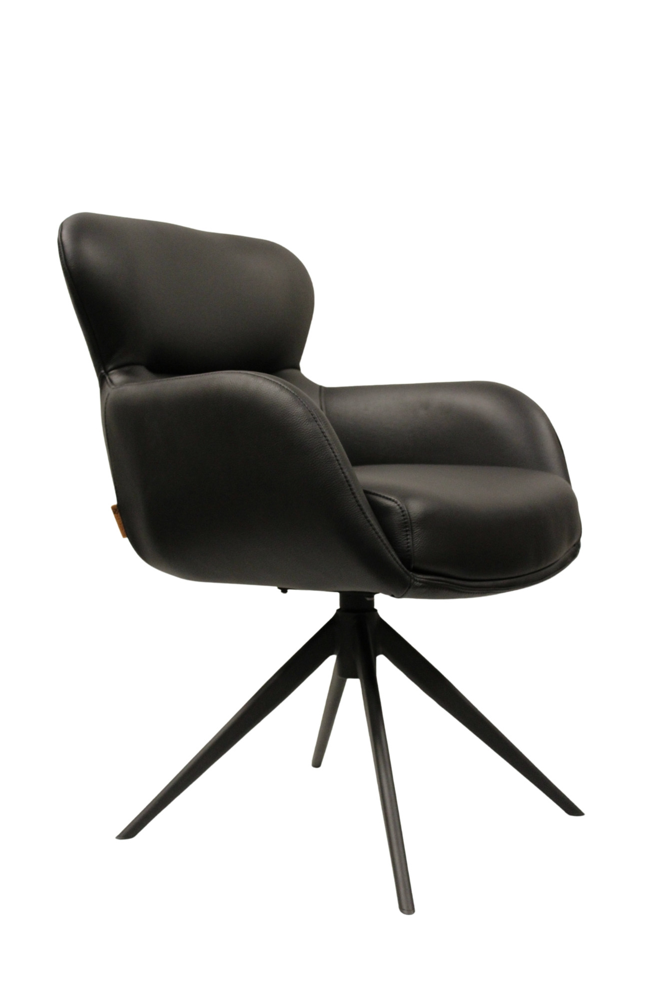 Benjamin spisebordsstol i sort eller brun læder