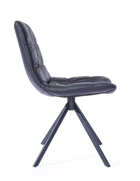 Mads spisebordsstol i sort læder