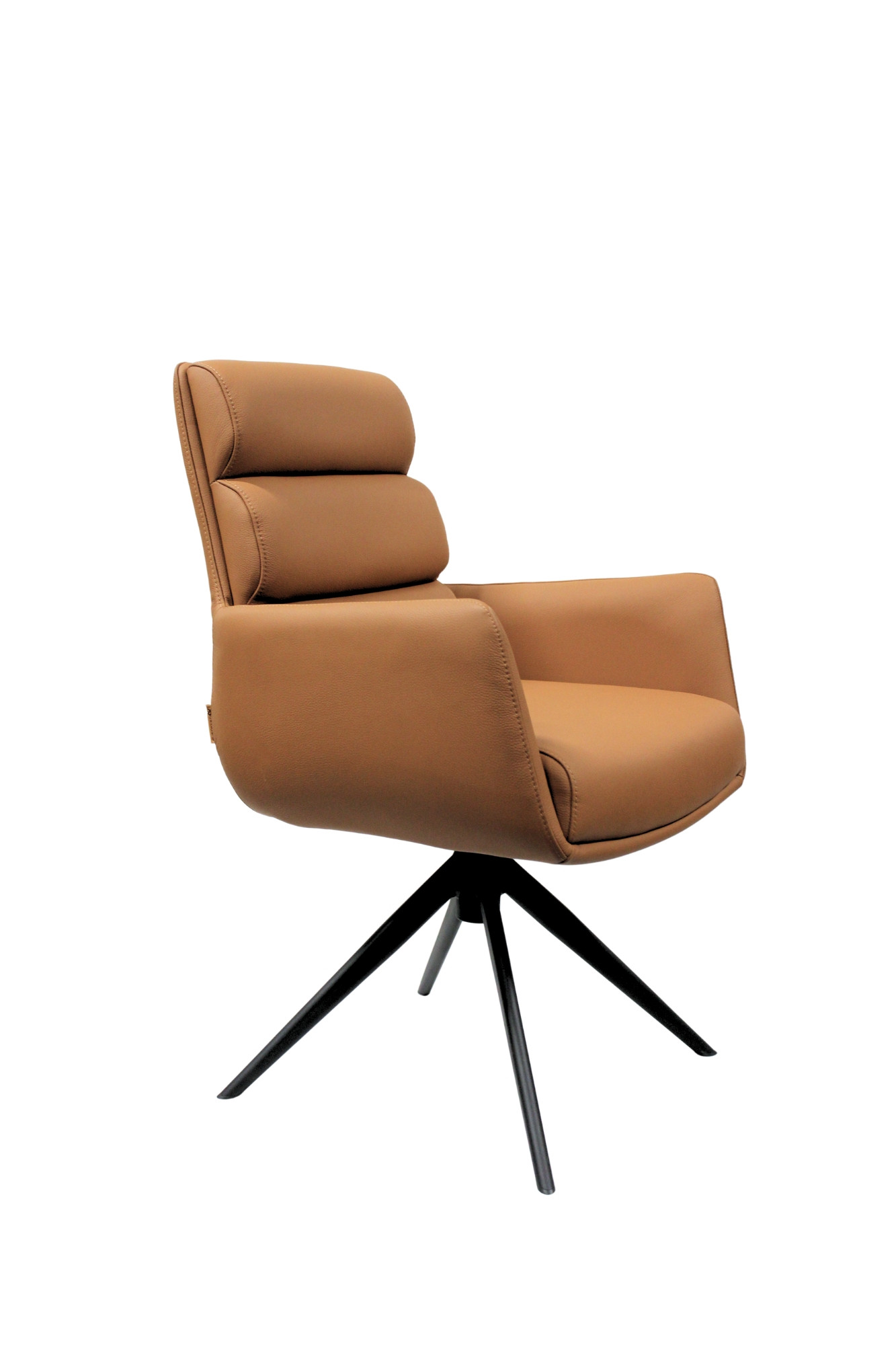 Pelle spisebordsstol i sort eller brun læder