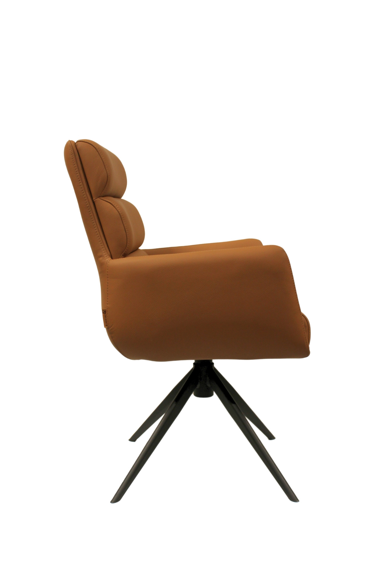 Pelle spisebordsstol i sort eller brun læder