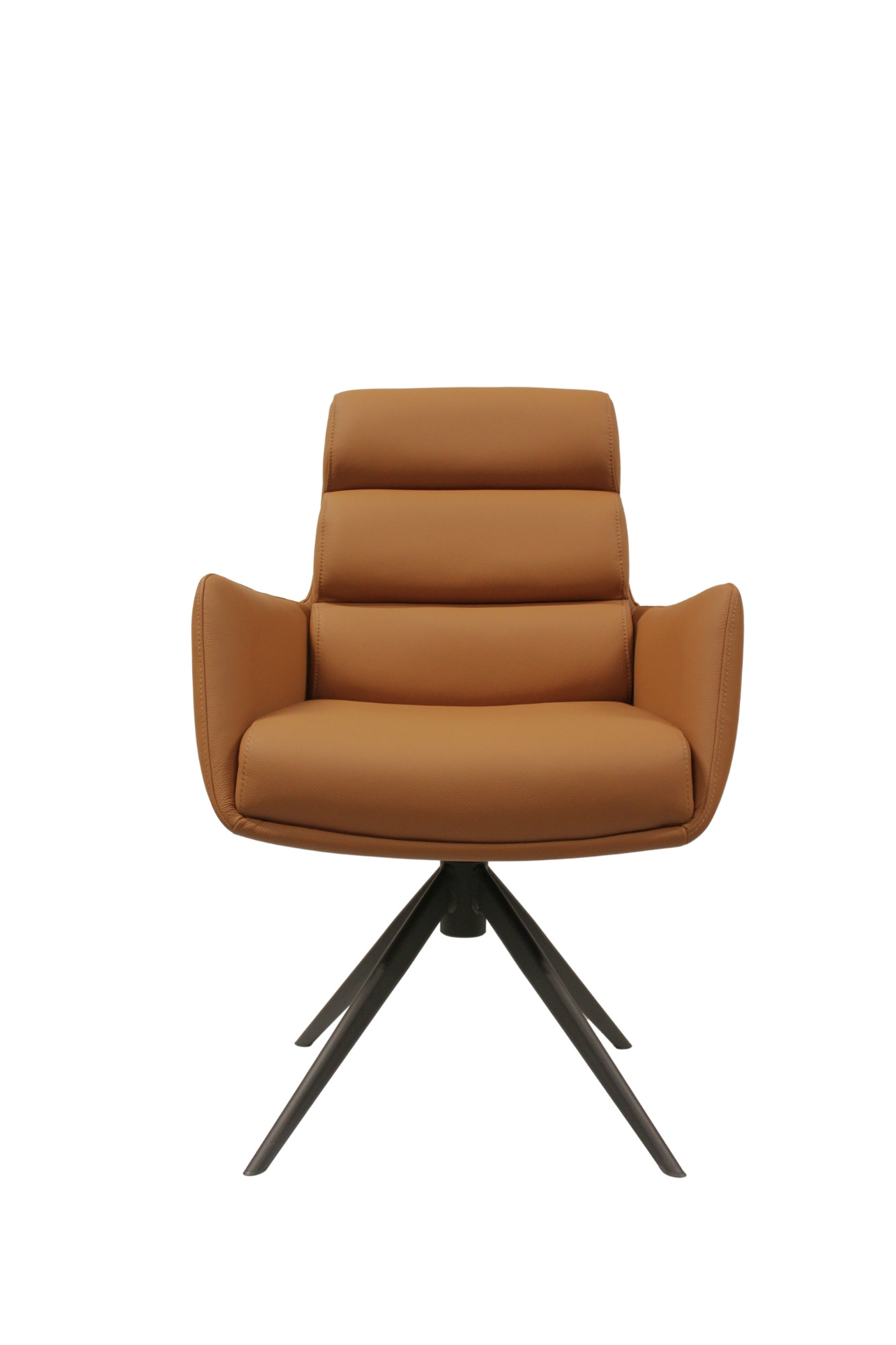 Pelle spisebordsstol i sort eller brun læder