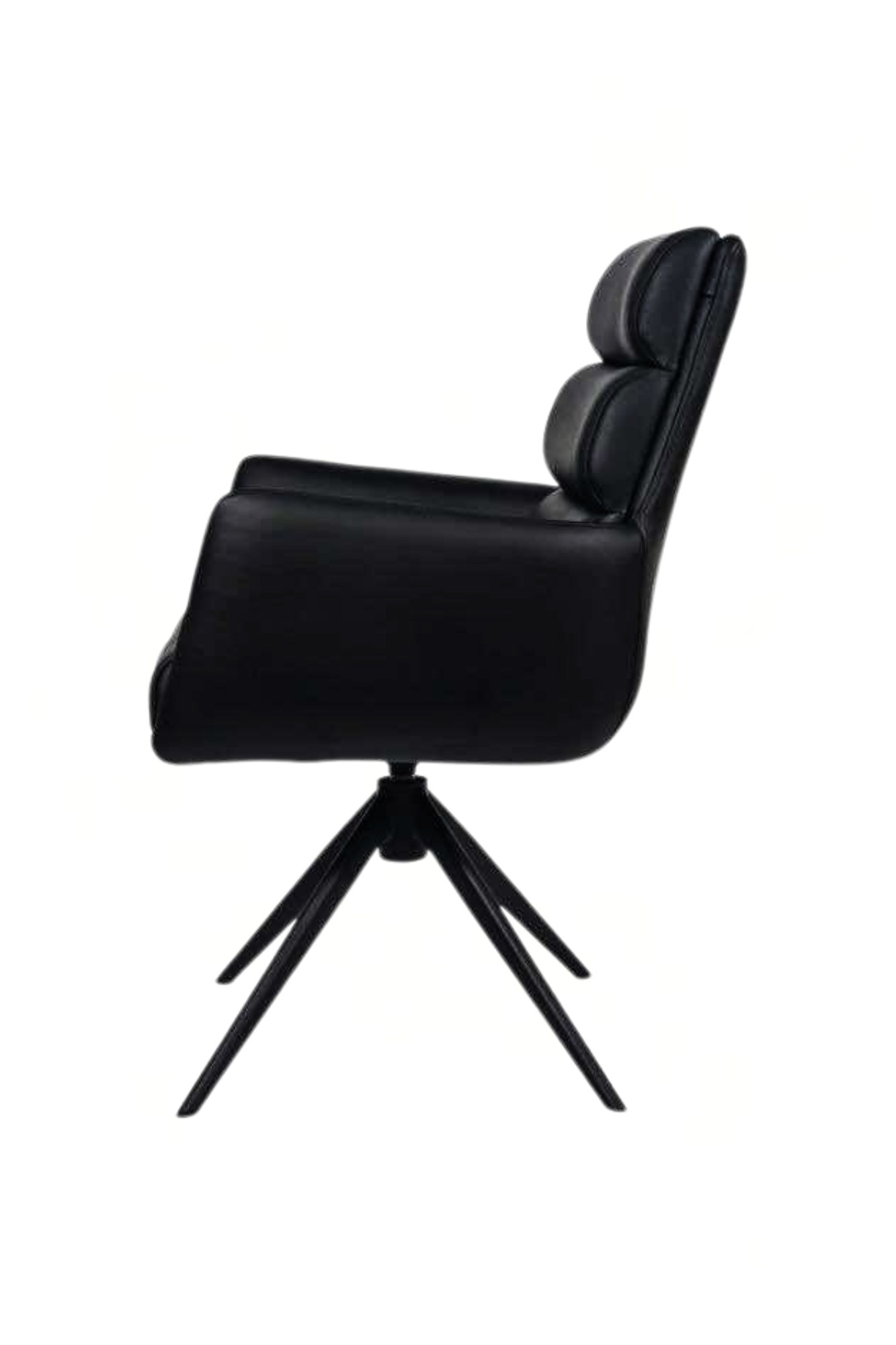 Pelle spisebordsstol i sort eller brun læder