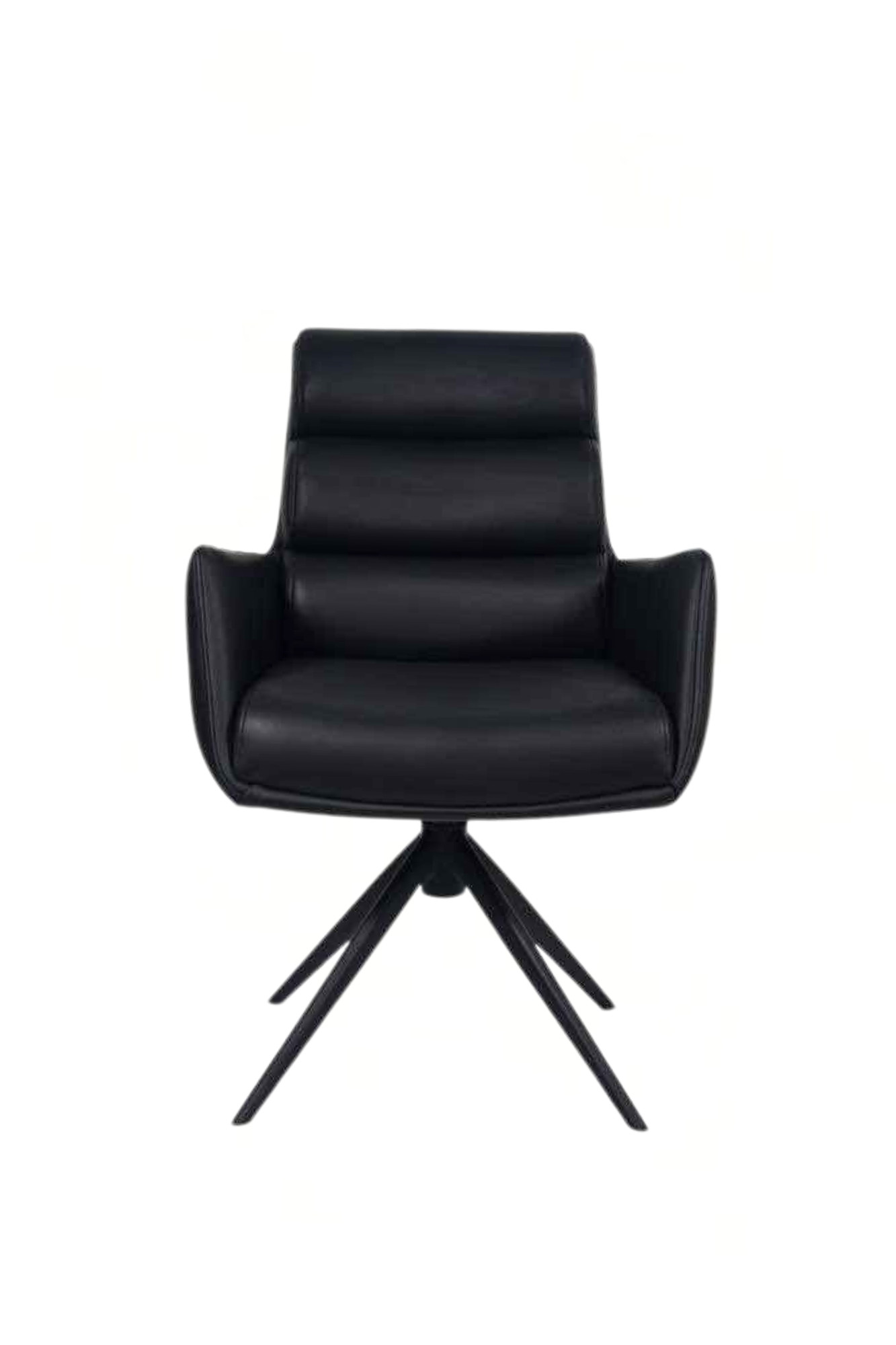 Pelle spisebordsstol i sort eller brun læder