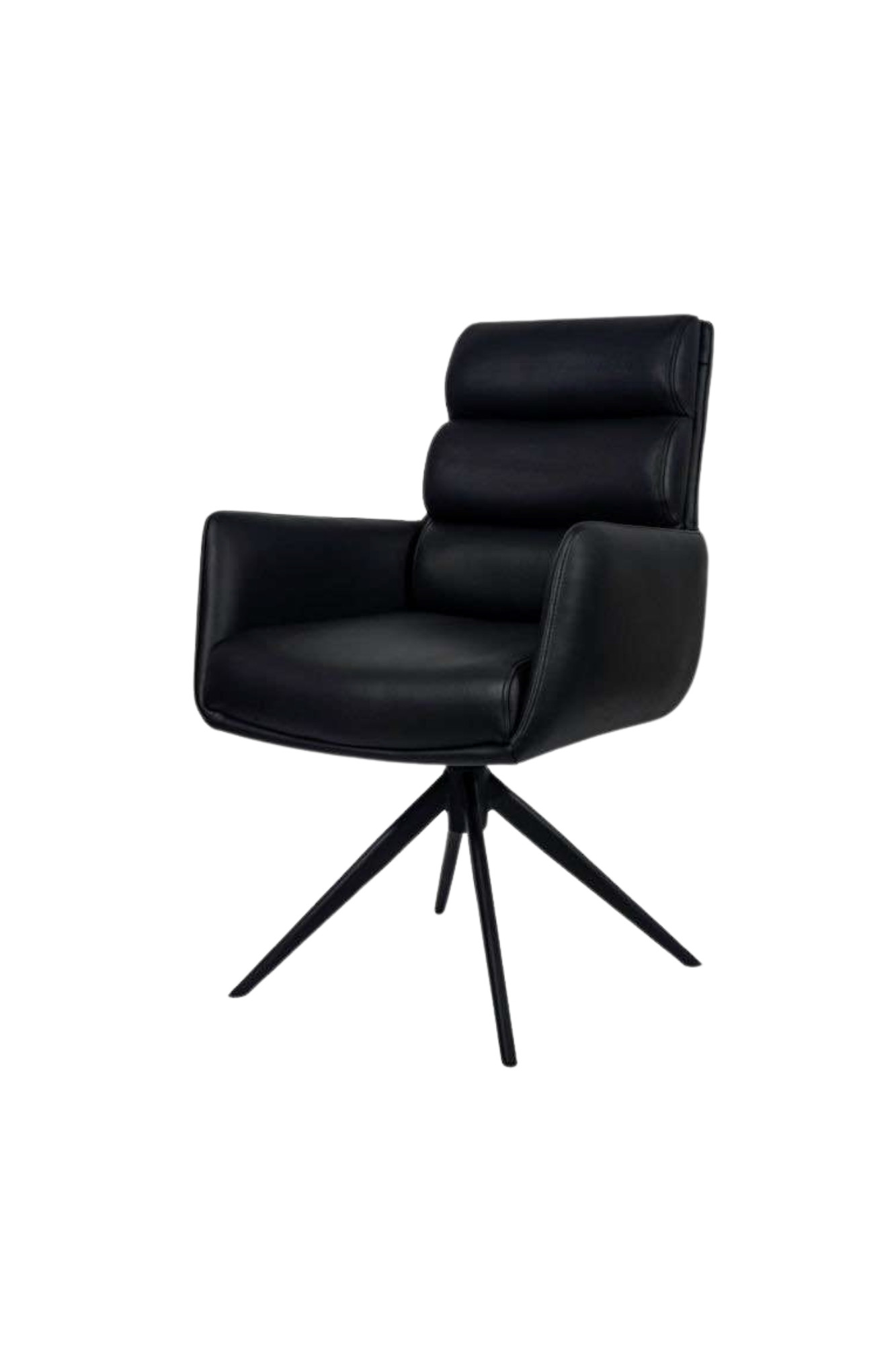 Pelle spisebordsstol i sort eller brun læder