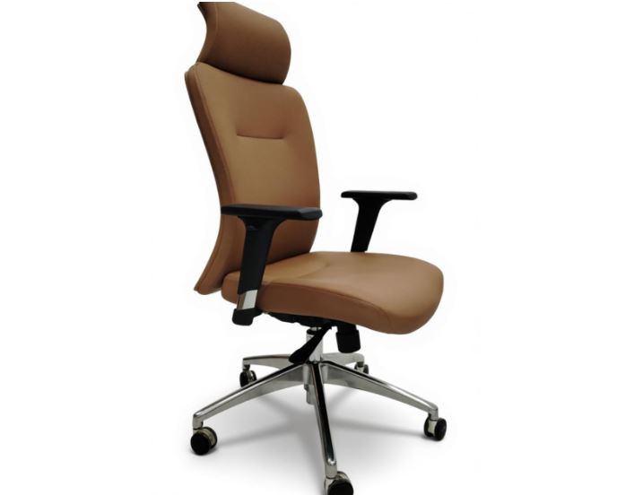 Lyon kontorstol med høj ryg i læder