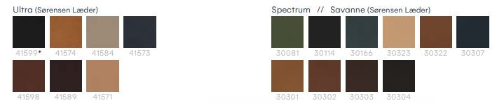 VL110 Øjestol, træryg og polstret sæde i læder