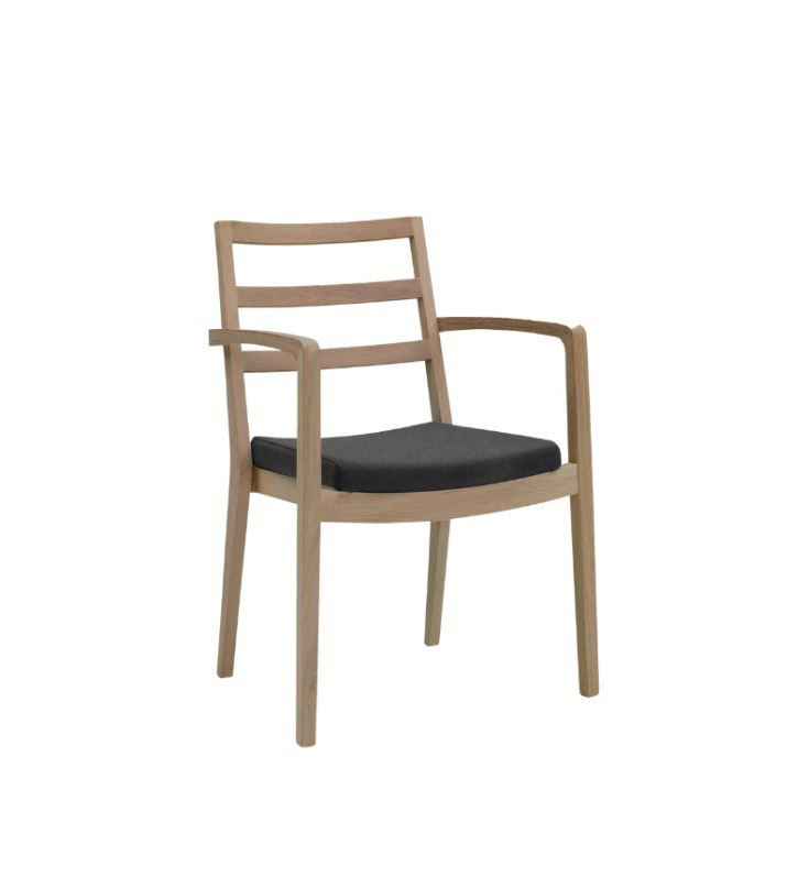 Schou Andersen 7013 Spisebords armstol med sprosser  - kunstlæder