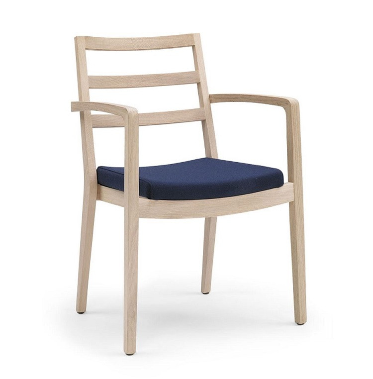 Schou Andersen 7013 Spisebords armstol med sprosser  - kunstlæder