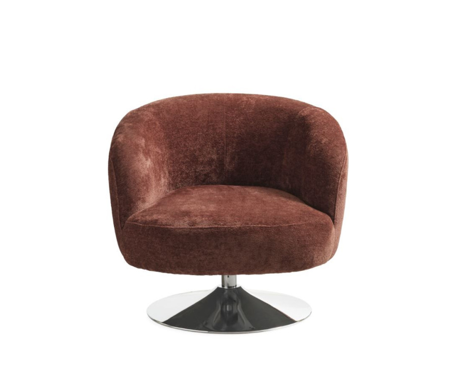 Conrad Loungestol Burned orange tekstil med drejefunktion